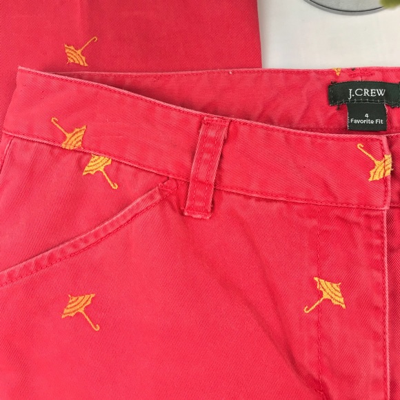 J. Crew Favorite Fit Umbrella Print Cropped Pants - Picture 4 of 5